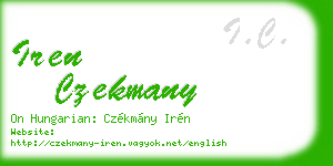 iren czekmany business card